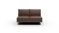 Wallace Leather Untufted Armless Loveseat - Cheyenne Arrowshaft