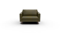 Wallace 52" Leather Untufted Chair and A Half - Sonoma Moss