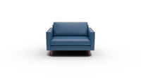 Wallace 52" Leather Untufted Chair and A Half - Tribeca Cobalt