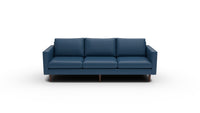 Wallace 98" Leather Untufted Estate Sofa - Tribeca Cobalt