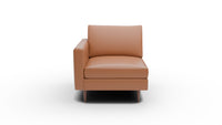 Wallace Leather Untufted Laf Chair - Tribeca Chestnut