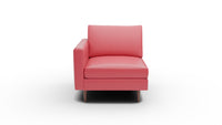 Wallace Leather Untufted Laf Chair - Tribeca Scarlet