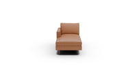 Wallace Leather Untufted Laf Chaise - Hudson Lager