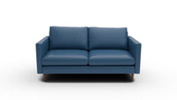 Wallace 69" Leather Untufted Loveseat - Tribeca Cobalt