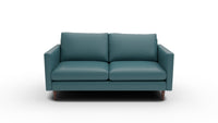Wallace 69" Leather Untufted Loveseat - Tribeca Lagoon