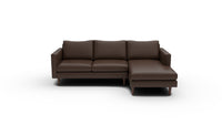 Wallace 98" Leather Untufted Right Chaise Sectional - Cheyenne Arrowshaft