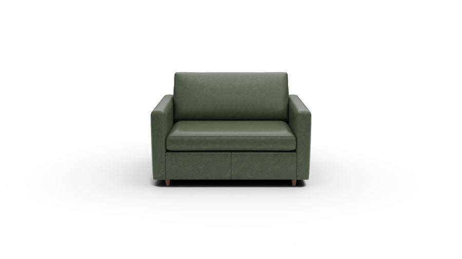 Wallace 52" Leather Untufted Twin Sleeper Chair - Cheyenne Decoy