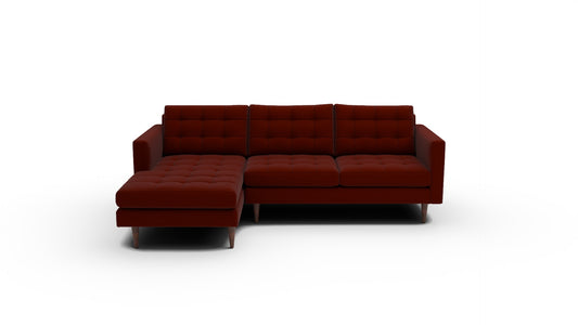 Wallace 98" Left Chaise Sectional - Superb Rust