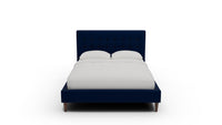 Wallace Tufted King & Queen Bed — Queen — Superb Cobalt