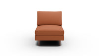 Wallace Untufted Armless Chair - Bellatrix Terracotta