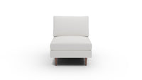 Wallace Untufted Armless Chair - Camila Oyster