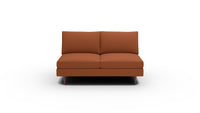 Wallace Untufted Armless Loveseat - Bellatrix Terracotta