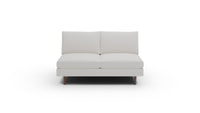 Wallace Untufted Armless Loveseat - Camila Oyster