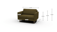 Wallace 52" Untufted Chair and A Half - Superb Amethyst