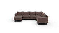Wallace 130" Untufted Corner Sectionals w. Left Chaise - Amigo II Dusk