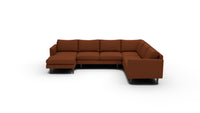 Wallace 130" Untufted Corner Sectionals w. Left Chaise - Bellatrix Terracotta