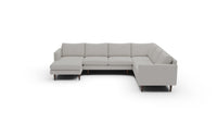 Wallace 130" Untufted Corner Sectionals w. Left Chaise - Camila Oyster