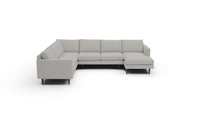 Wallace 130" Untufted Corner Sectionals w. Right Chaise - Camila Oyster