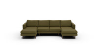 Wallace 126" Untufted Double Chaise U Sectional - Amigo II Garden