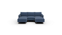 Wallace 96" Untufted Double Chaise With Armless Chair - Wiley Ink