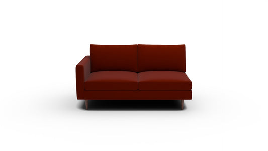 Wallace Untufted Laf Condo Sofa - Superb Rust