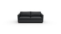 Wallace 74" Leather Untufted Queen Sleeper Sofa - Tribeca Black