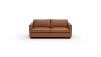 Wallace 74" Leather Untufted Queen Sleeper Sofa - Tribeca Chestnut