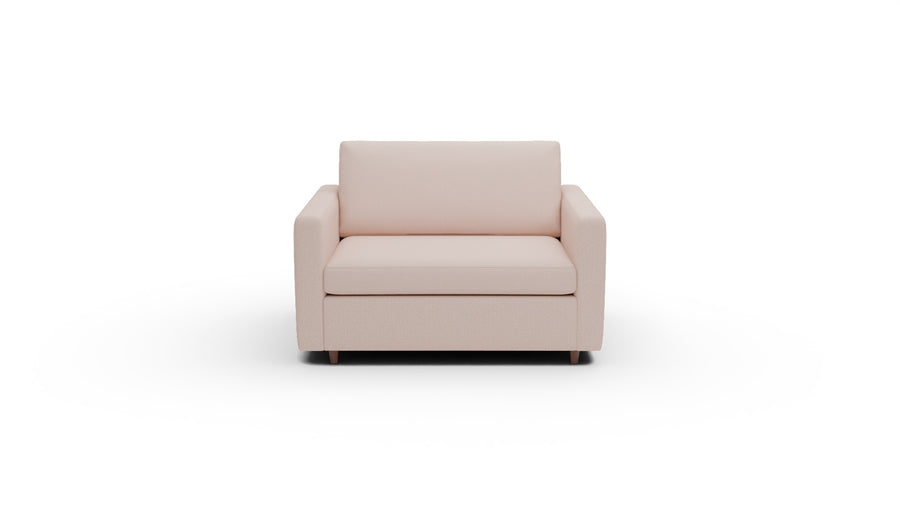 Wallace 52" Untufted Twin Sleeper Chair - Elliot Blush