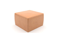 Wade 30" Leather Square Ottoman -