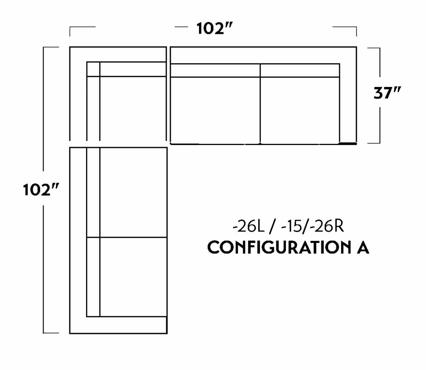 Wallace 102" Corner Sectional -