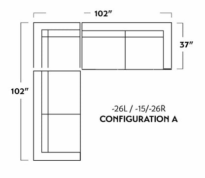 Wallace 102" Corner Sectional -