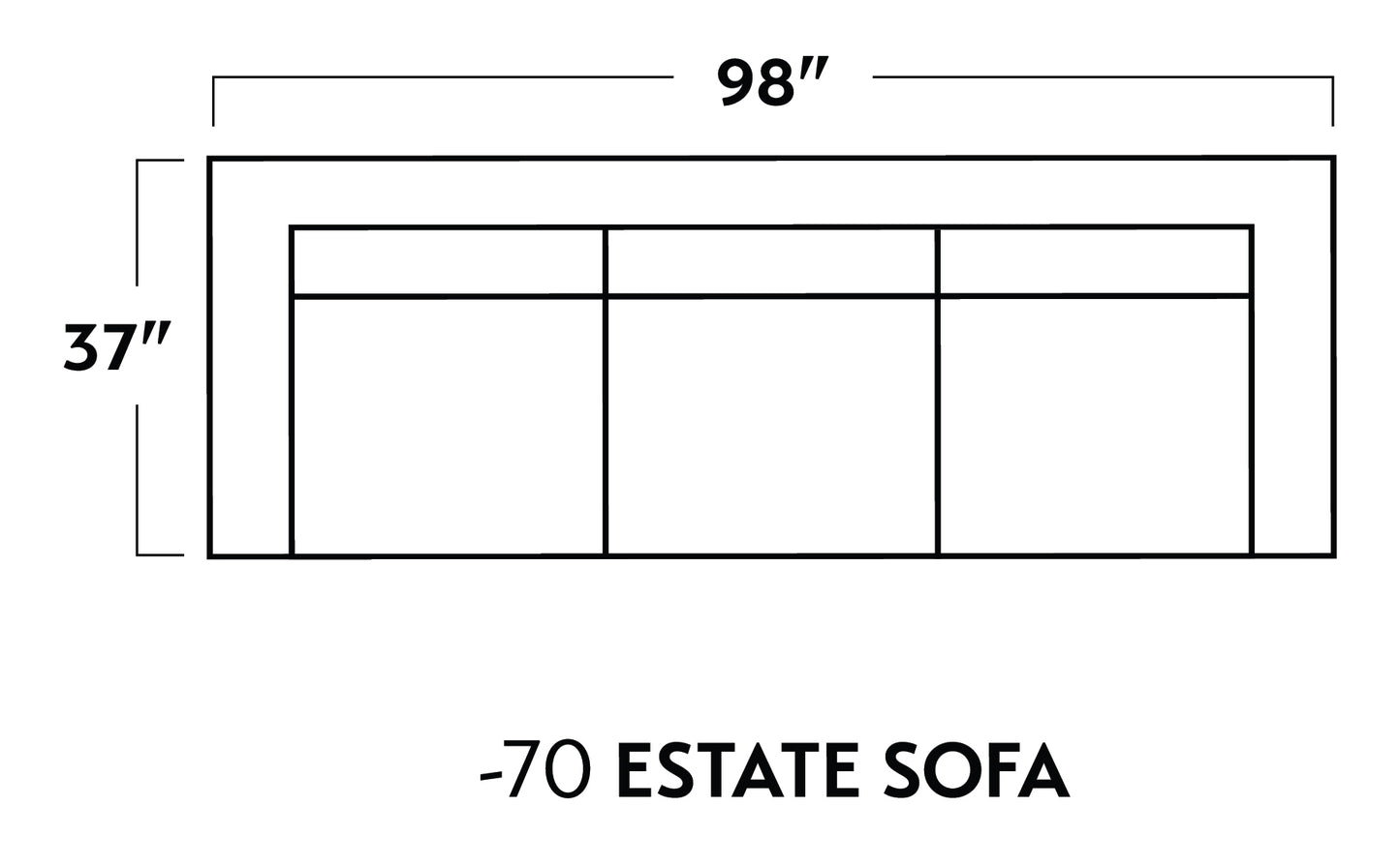Wallace 98" Estate Sofa -