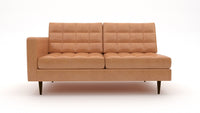Wallace Leather Laf Condo Sofa - Hudson Lager