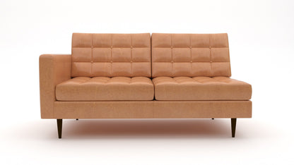 Wallace Leather Laf Condo Sofa - Hudson Lager