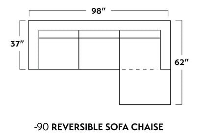 Wallace 98" Reversible Chaise Sofa -
