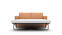 Wallace 74" Leather Untufted Queen Sleeper Sofa -