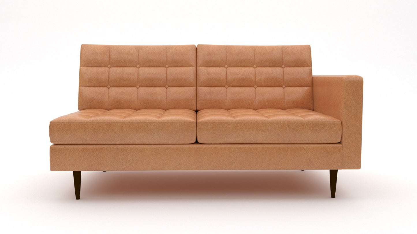 Wallace Leather Raf Condo Sofa - Hudson Lager