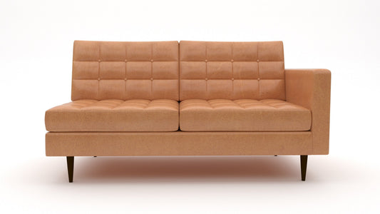 Wallace Leather Raf Condo Sofa - Hudson Lager