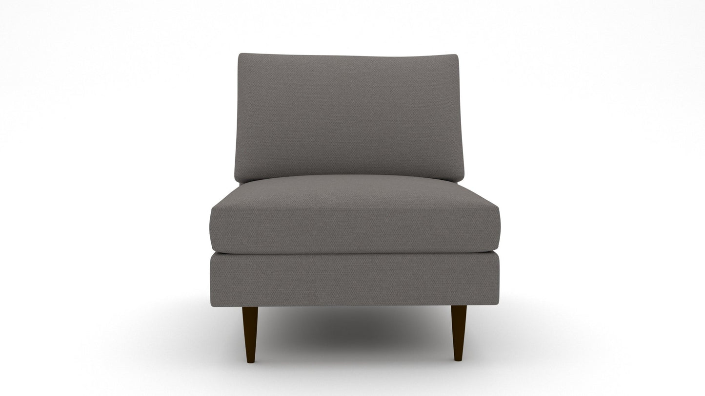 Wallace Untufted Armless Chair - Peyton Slate