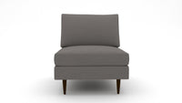 Wallace Untufted Armless Chair - Peyton Slate