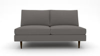 Wallace Untufted Armless Loveseat - Peyton Slate