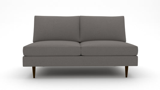 Wallace Untufted Armless Loveseat - Peyton Slate