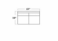 Track Leather Armless Full Sleeper Loveseat - Hudson Lager