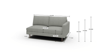 Wallace Untufted Raf Condo Sofa - Elliot Teal