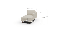 Wallace Untufted Raf Chaise - Elliot Celadon