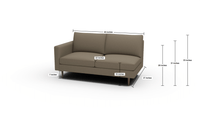 Wallace Untufted Laf Condo Sofa - Superb Rust
