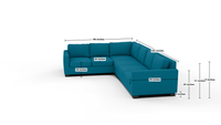 Track 121" Left Corner Sectional - Dream Apple