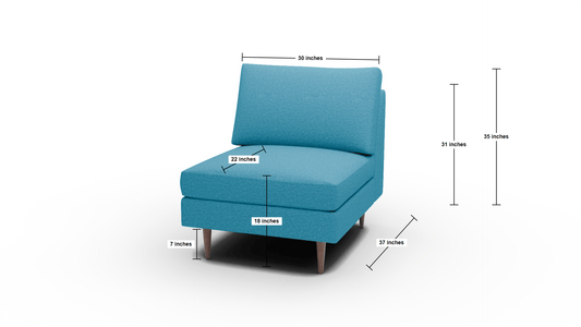 Wallace Untufted Armless Chair - Sorrento Sunflower