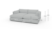SoCo 95" Double Chaise - Wiley Rust