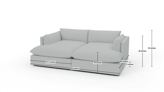 SoCo 95" Double Chaise